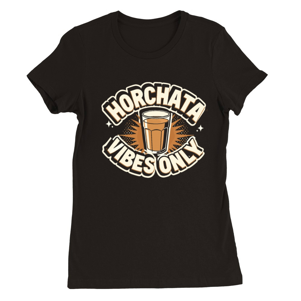 Vintage Retro Style Horchata Mexican Drink Summer Premium Womens Crewneck T-shirt