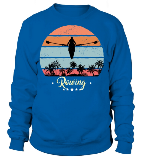 Kayak rowing vintage retro sunset sport Sweatshirt Unisex