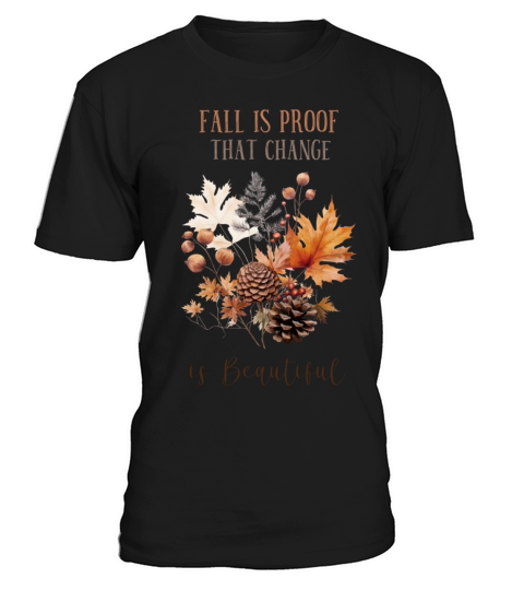 Watercolor Fall Leaves and Quote T-Shirt Unisex