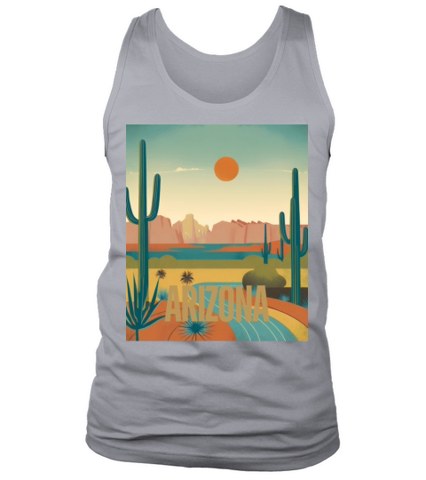 Arizona Desert Vintage Sunset T-Shirt Tank Top Unisex