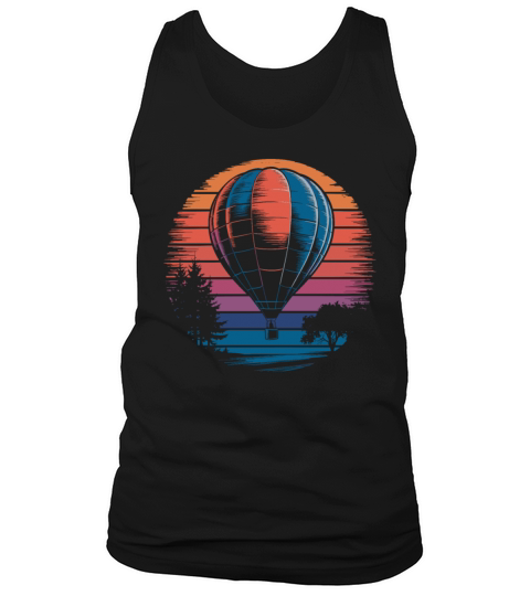 Hot Air Balloon Retro Sunset Vintage Scenic Tank Top Unisex