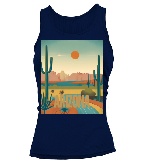 Arizona Desert Vintage Sunset T-Shirt Tank top Woman