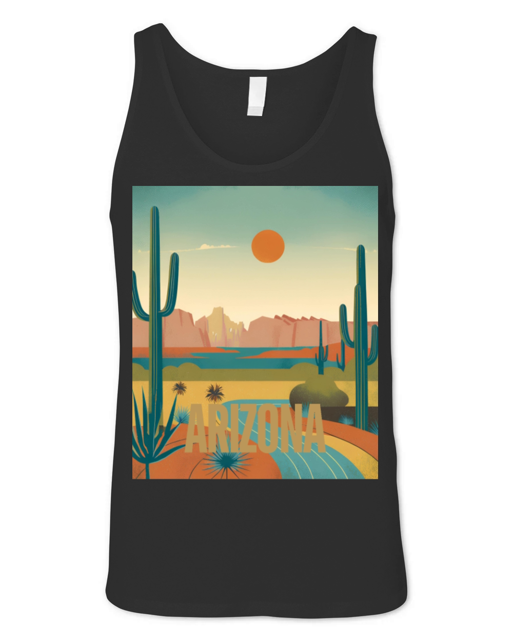 Arizona Desert Vintage Sunset T-Shirt Unisex Jersey Tank