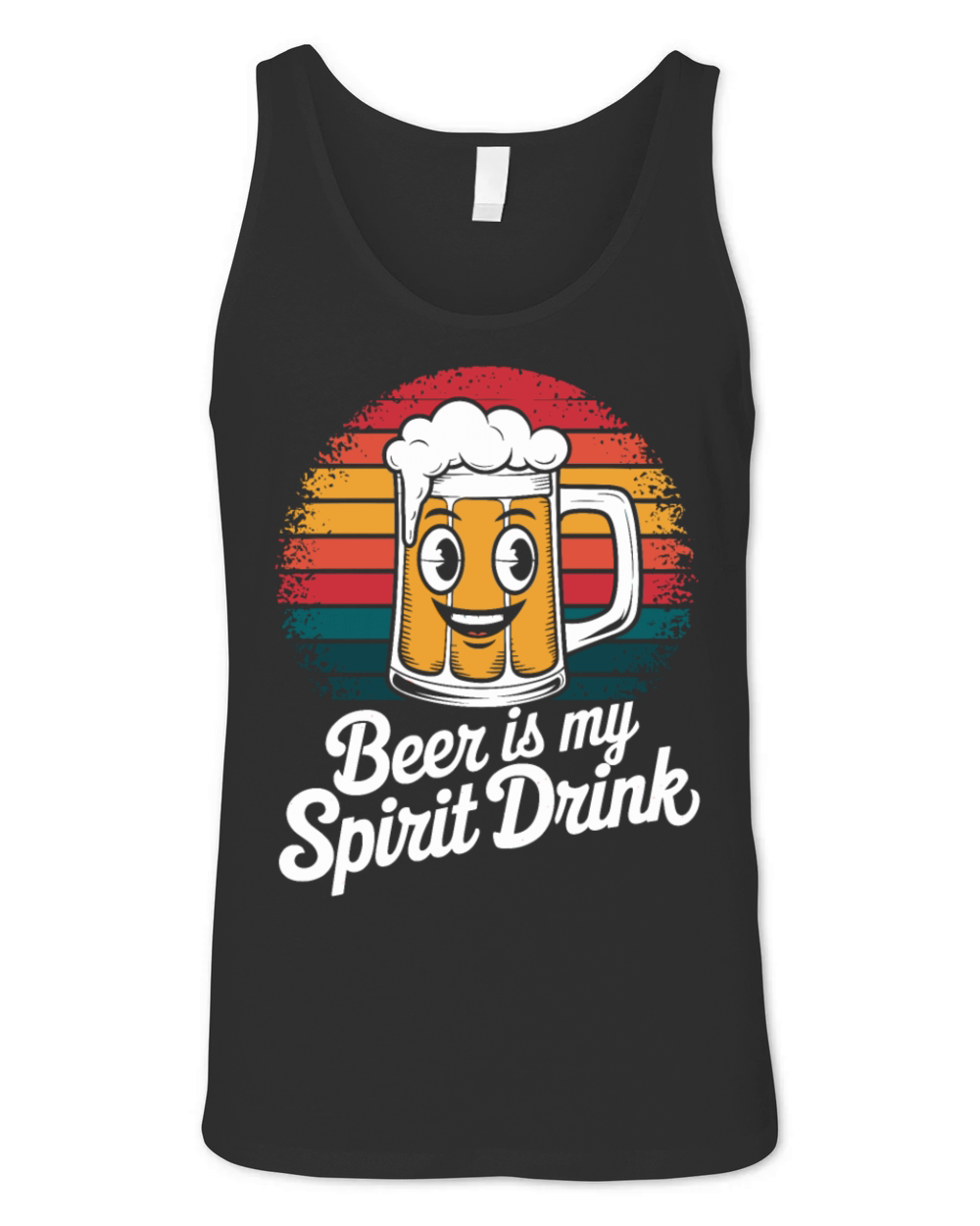Beer Is My Spirit Drink Vintage Mug Unisex Jersey Tank