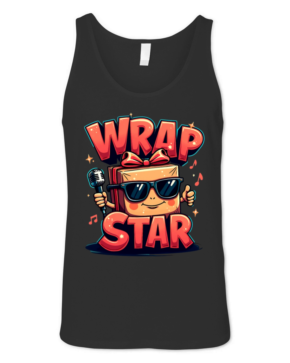 Wrap Star Christmas Present Unisex Jersey Tank