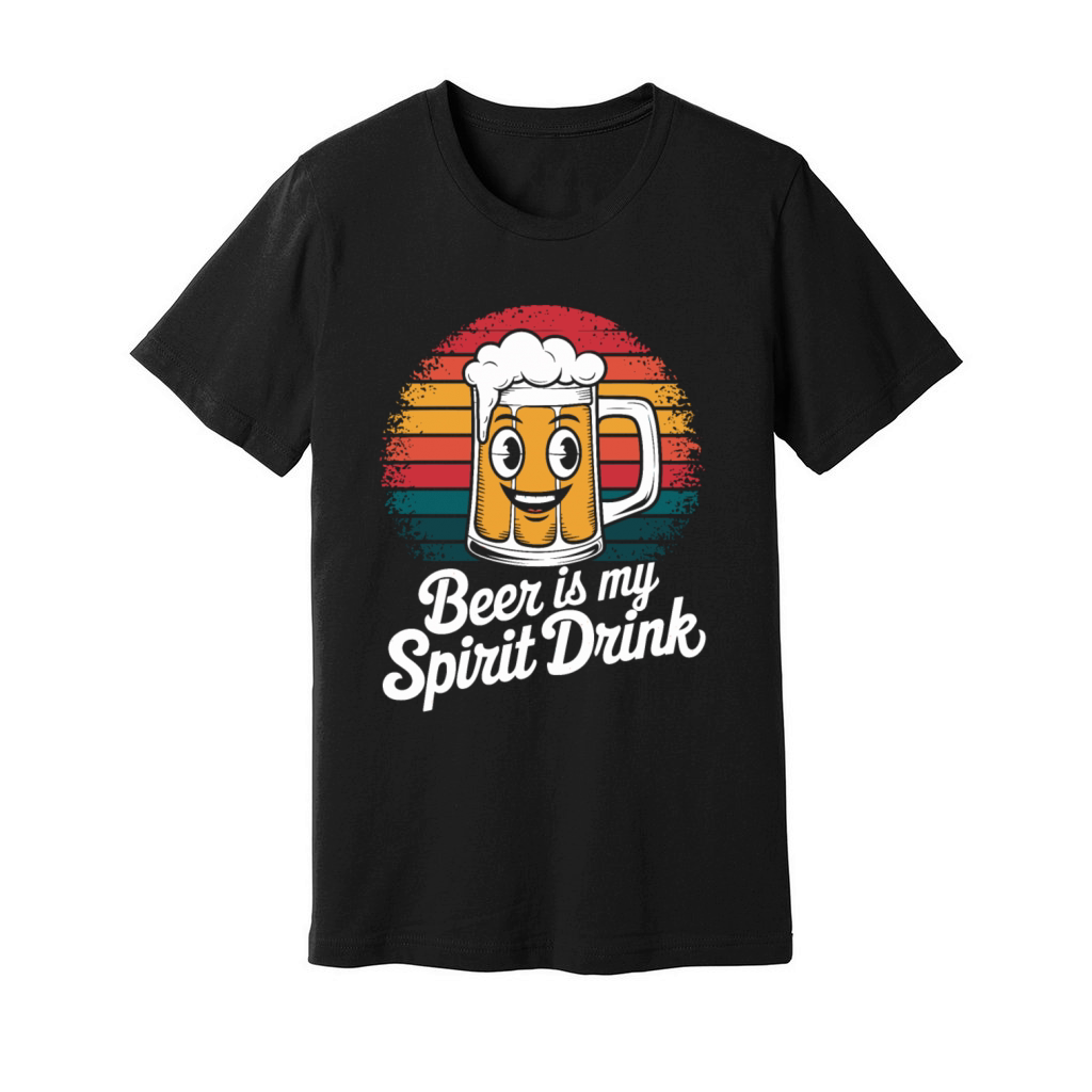 Beer Is My Spirit Drink Vintage Mug Unisex Jersey Tee