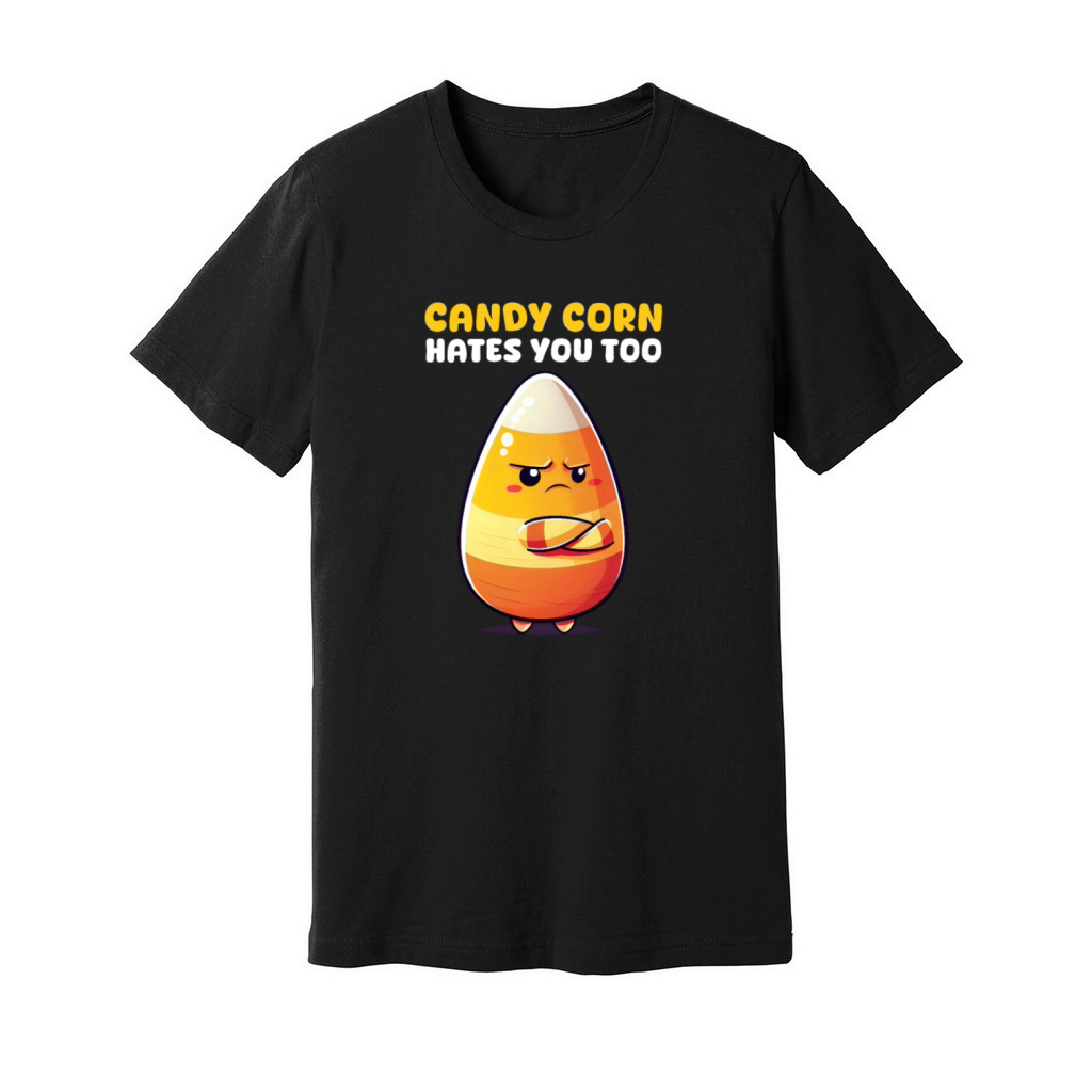 Candy Corn Candy Corn Hates You Too Unisex Jersey Tee