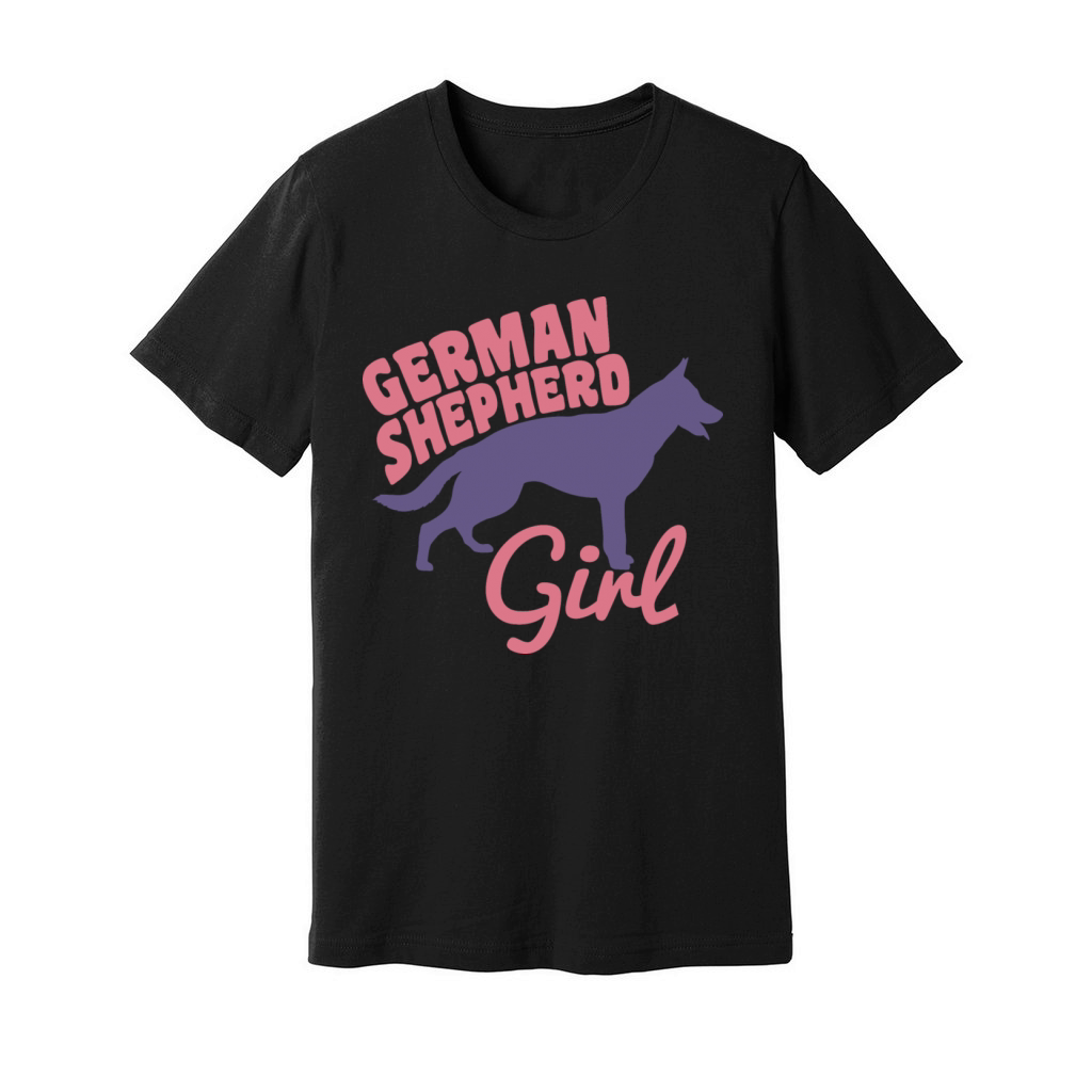 Funny German Shepherd Girl Unisex Jersey Tee