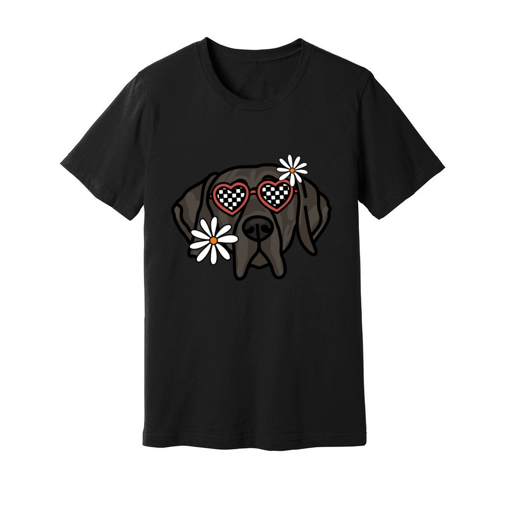 Great Dane Black Retro dog Unisex Jersey Tee