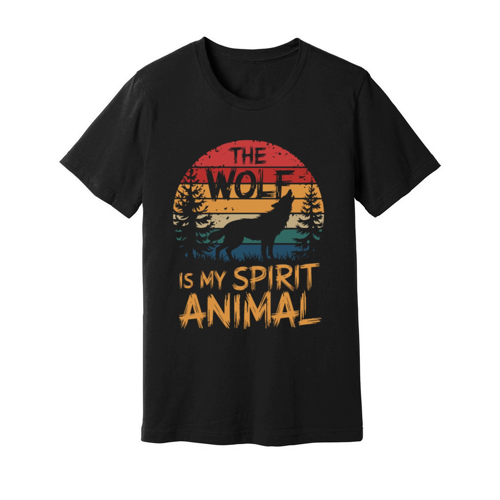 The Wolf Is My Spirit Animal Howling Wolf Unisex Jersey Tee