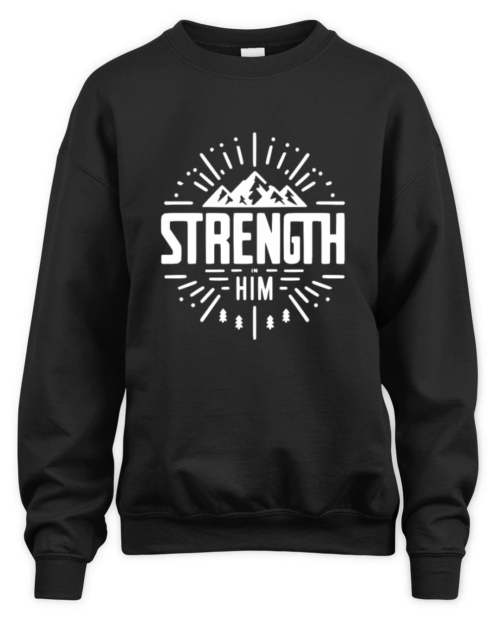 Strength in Him Unisex Premium Crewneck Sweatshirt
