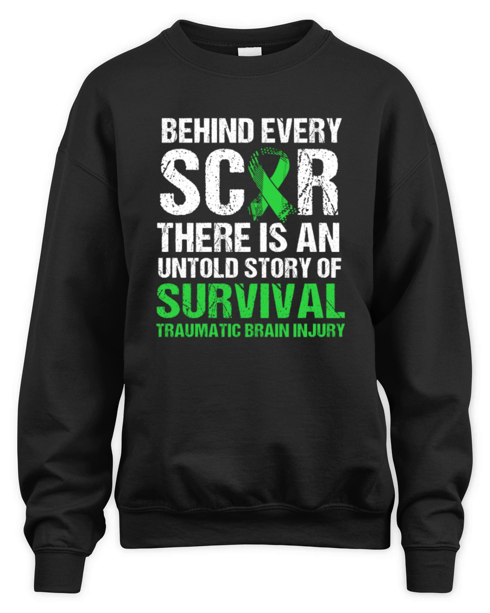 Traumatic Brain Injury Awareness For TBI Survivor Unisex Premium Crewneck Sweatshirt