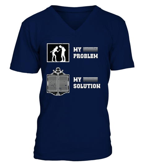 Cowboy Fashion My Problem My Pictogram Dad Mom V-Neck T-shirt