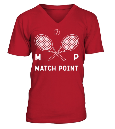 Funny Tennis Player Racket 40th V-Neck T-shirt