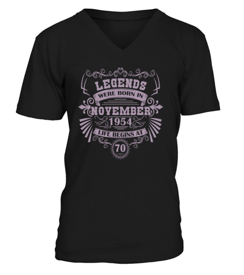 Legends born 1954 November vintage western V-Neck T-shirt