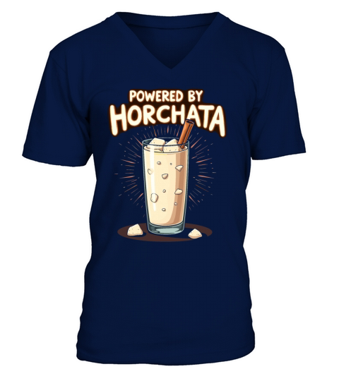 Vintage Retro Style Horchata Mexican Drink Summer V-Neck T-shirt