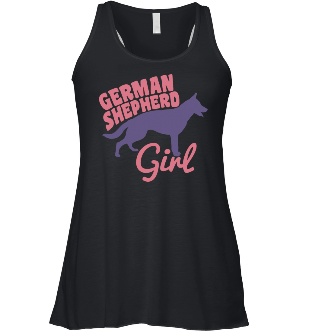 Funny German Shepherd Girl Women's Flowy Tank Top