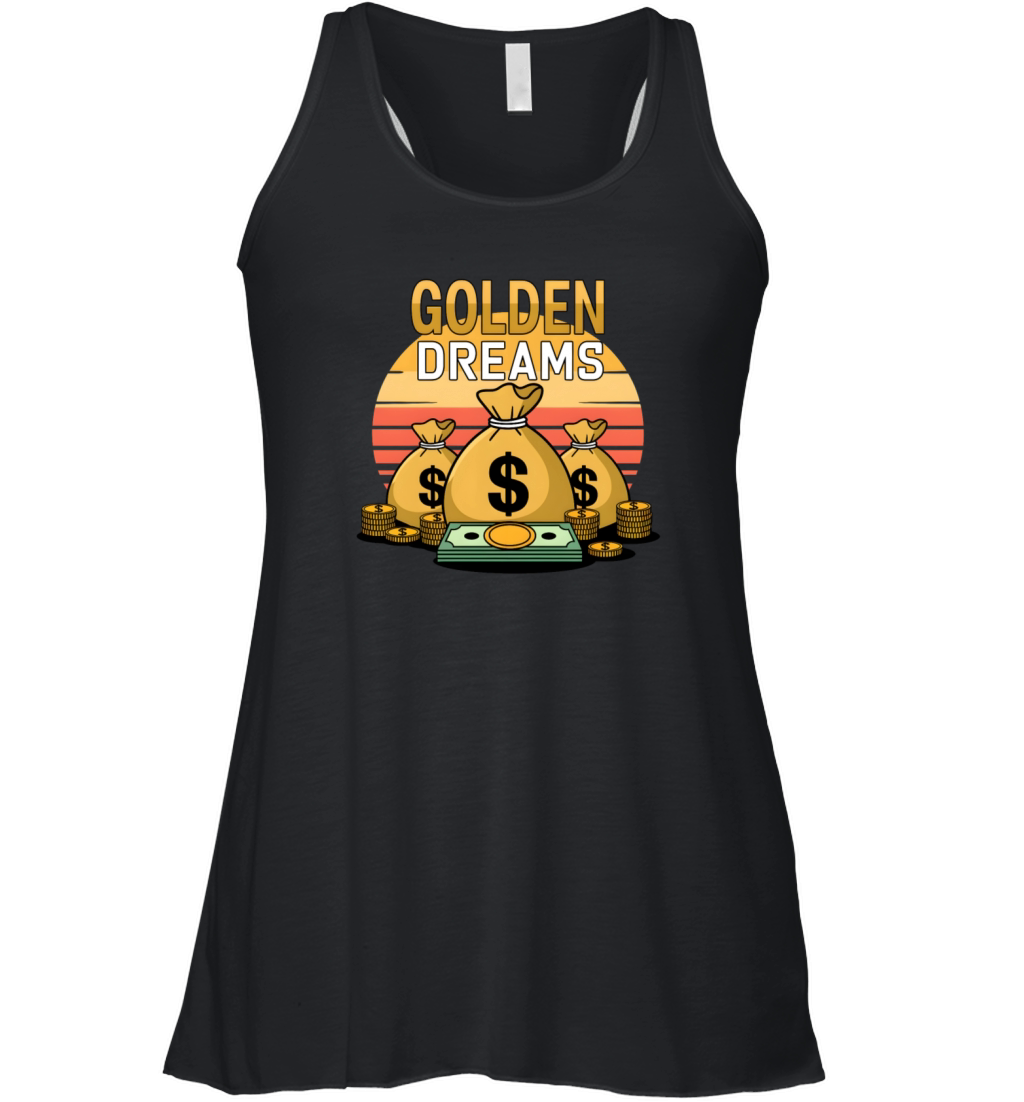 golden dreams 3 Women's Flowy Tank Top
