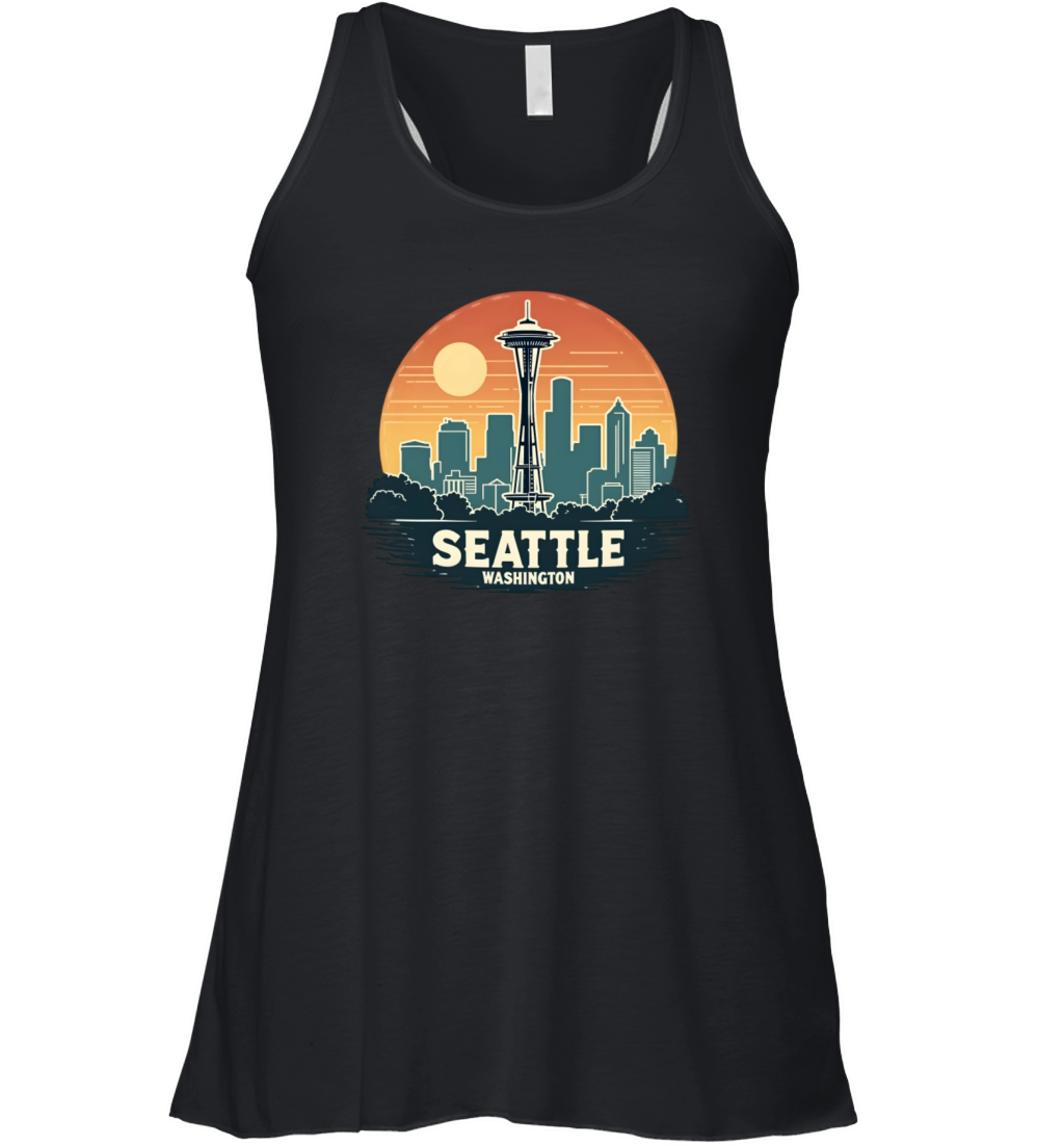 Vintage Seattle Washington Women's Flowy Tank Top