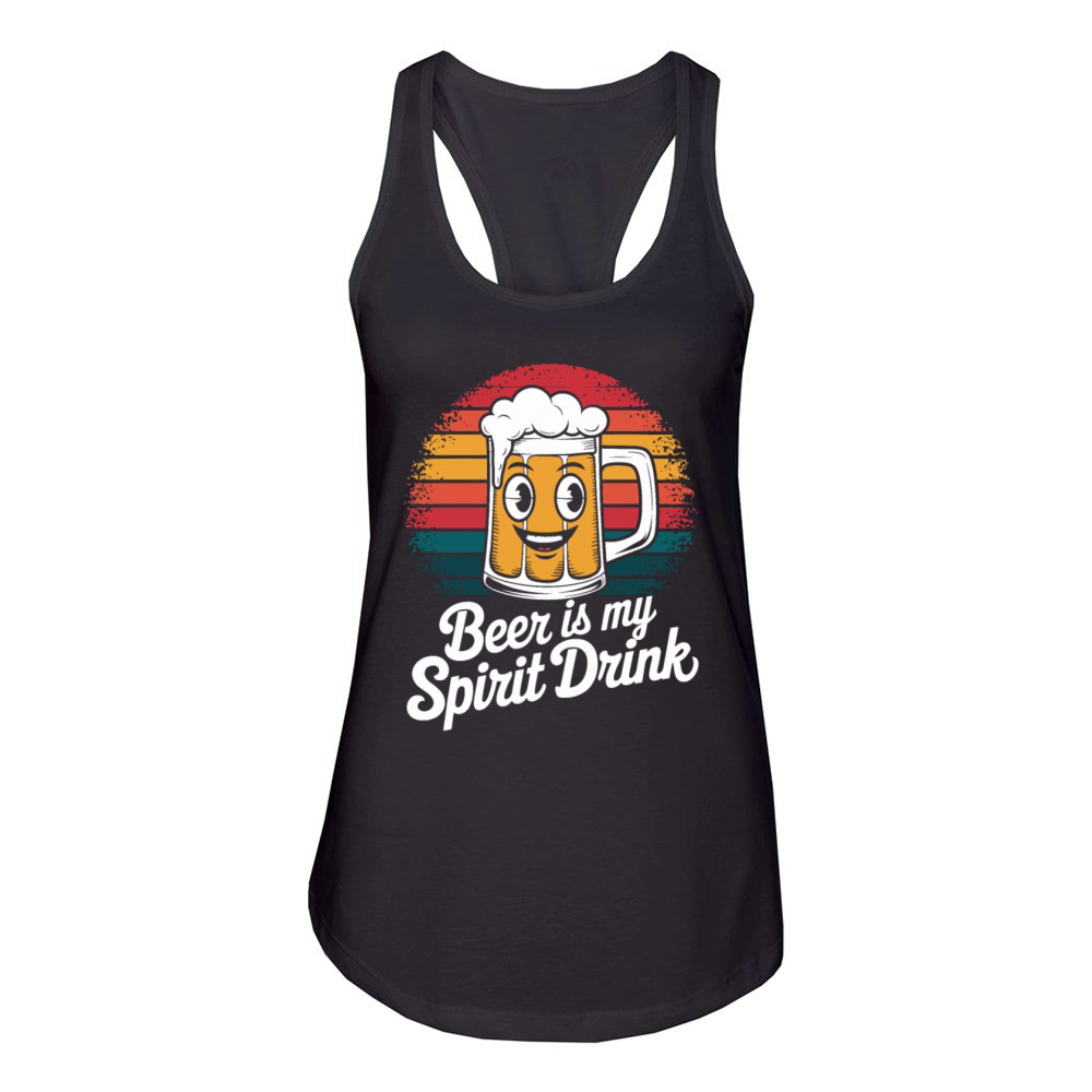 Beer Is My Spirit Drink Vintage Mug Women's Racerback Tank