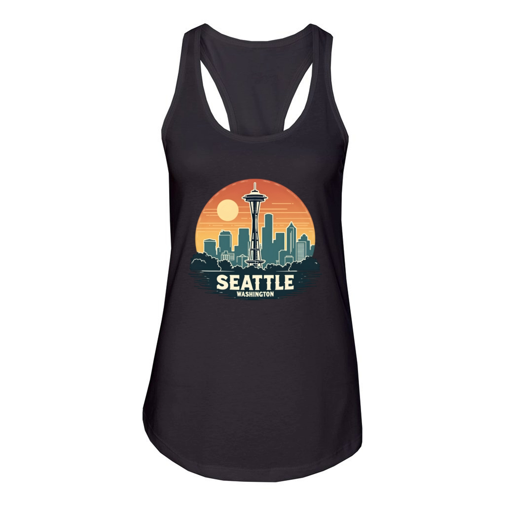 Vintage Seattle Washington Women's Racerback Tank