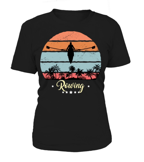 Kayak rowing vintage retro sunset sport Women's T-Shirt