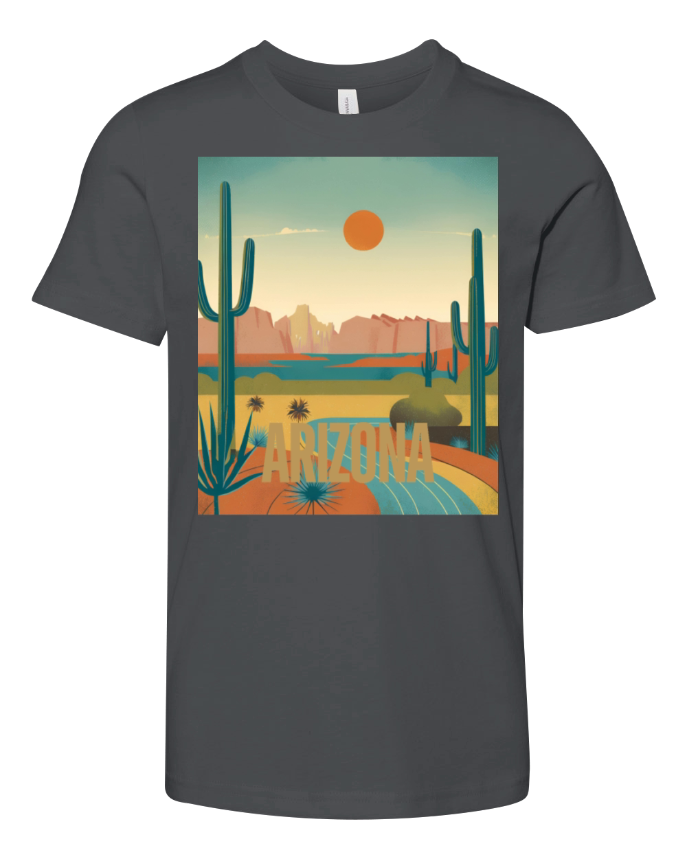 Arizona Desert Vintage Sunset T-Shirt Youth Unisex Jersey Tee