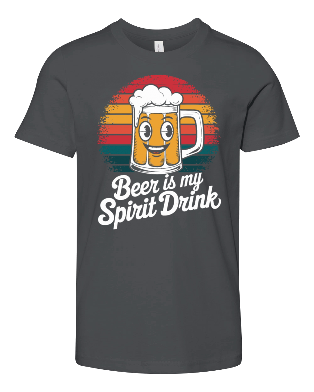Beer Is My Spirit Drink Vintage Mug Youth Unisex Jersey Tee