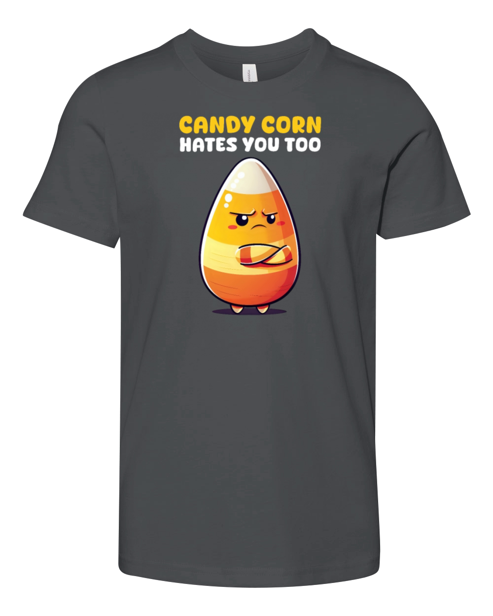 Candy Corn Candy Corn Hates You Too Youth Unisex Jersey Tee