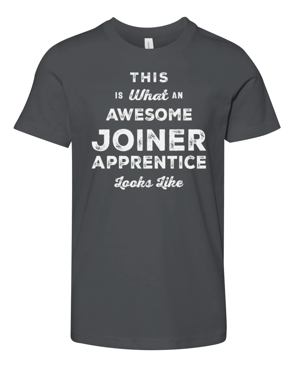 Funny Job Occupation Joiner Apprentice Youth Unisex Jersey Tee