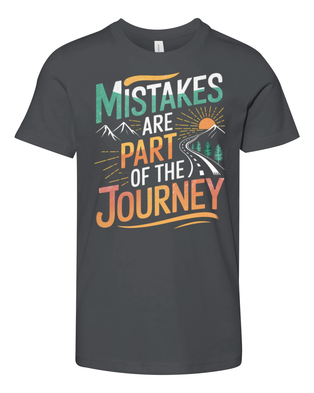 Mistakes Are Part of the Journey Motivational Quot Youth Unisex Jersey Tee