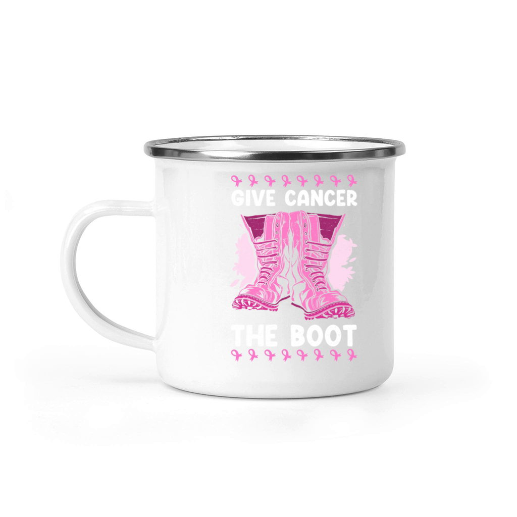 Give Cancer The Boot Breast Cancer Camping Mug