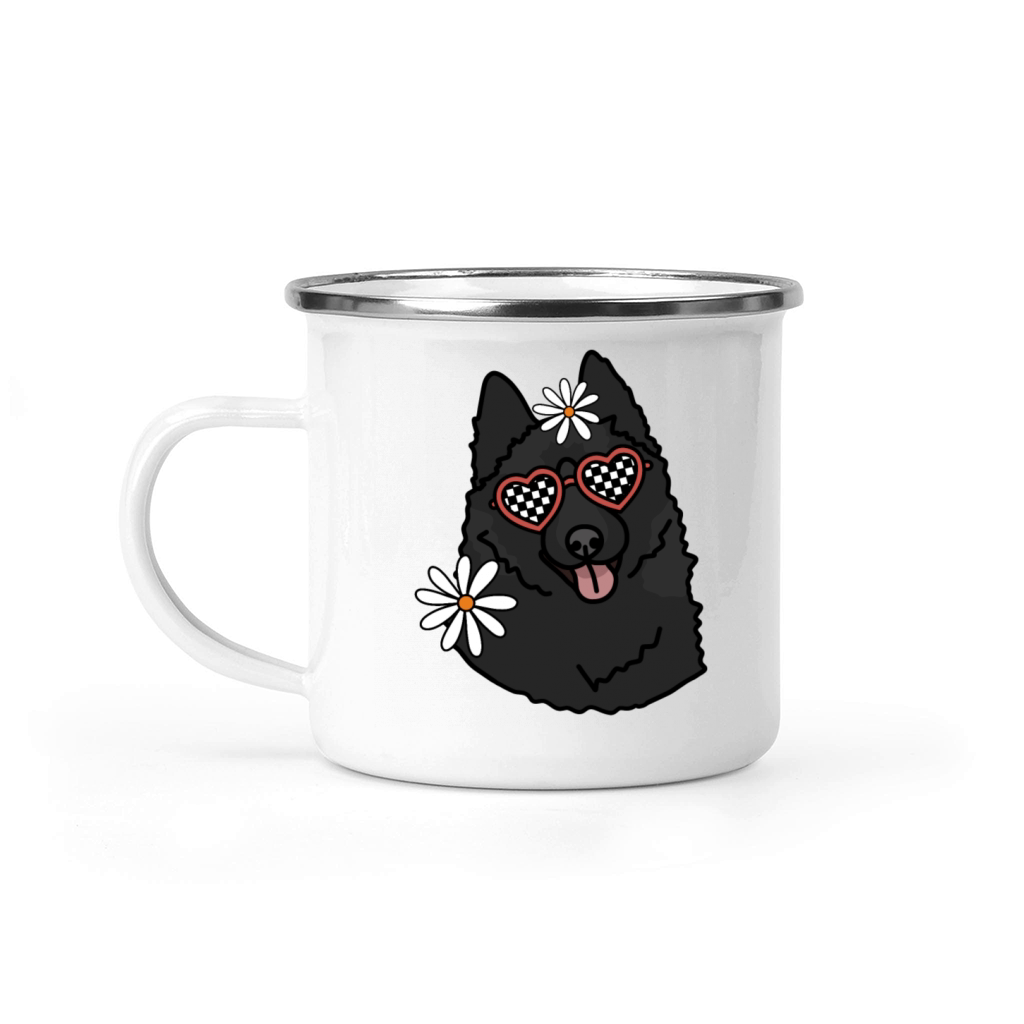 Schipperke Retro Dog Camping Mug