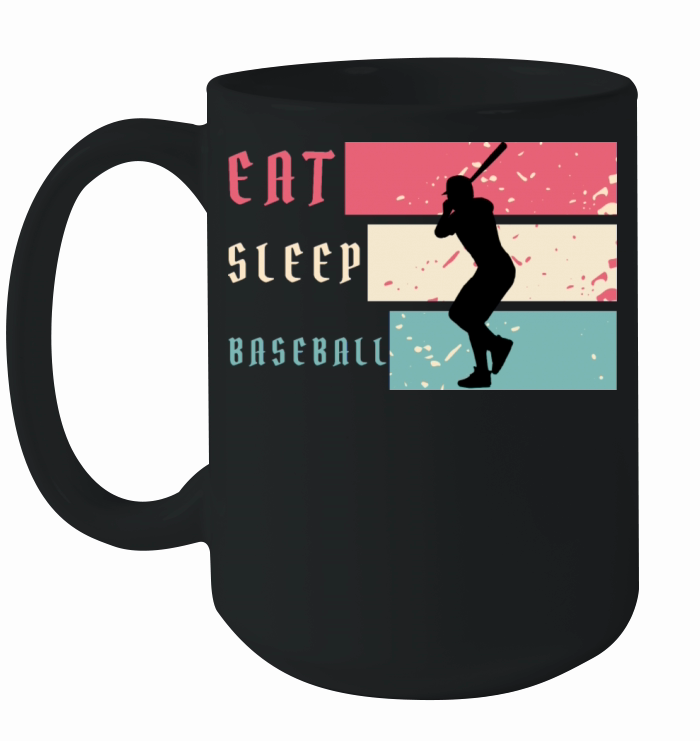 Eat Sleep Baseball Baseball Player Funny Baseball Ceramic Mug