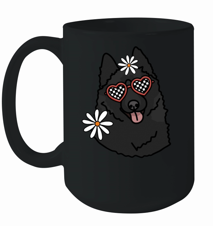 Schipperke Retro Dog Ceramic Mug