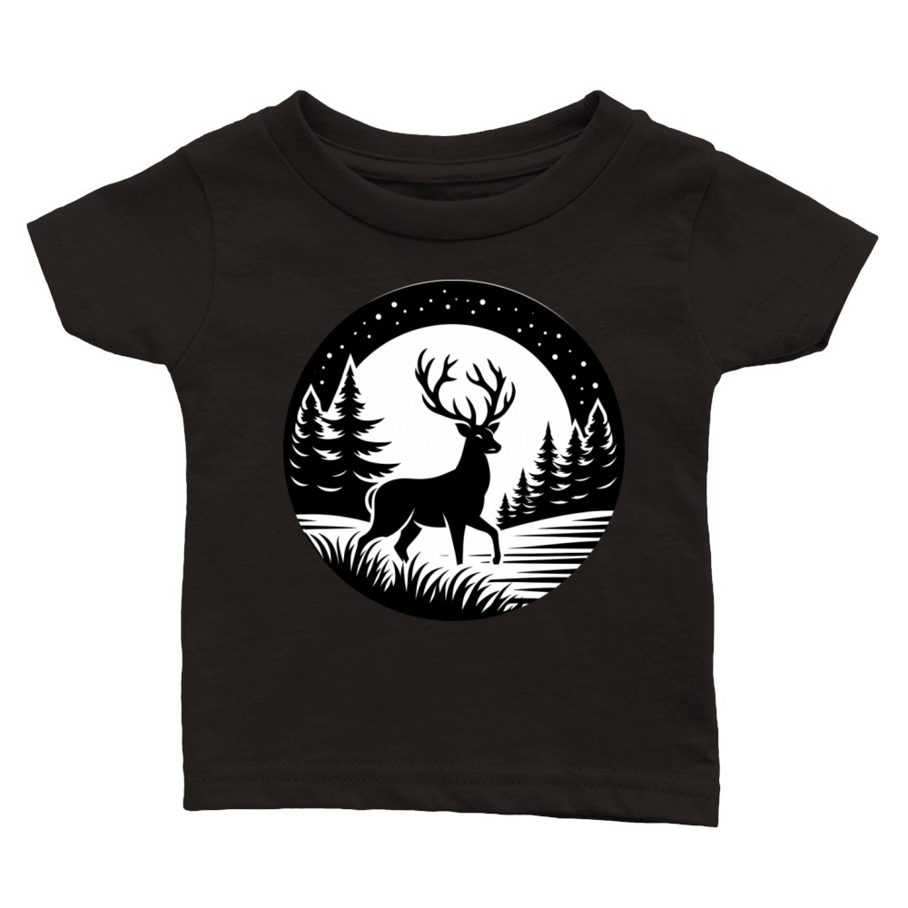 deer silhouette Classic Baby Crewneck T-shirt