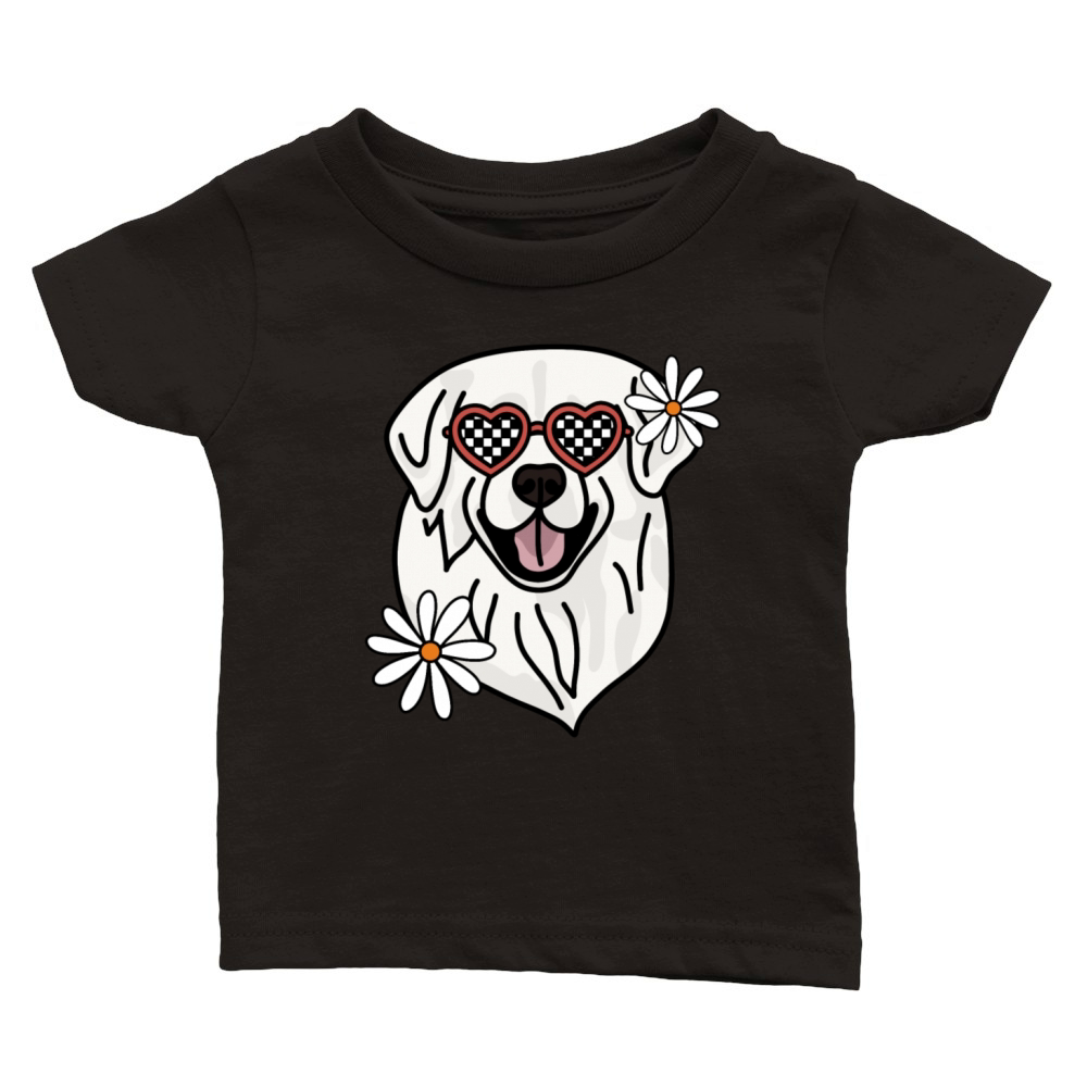 Great Pyreneese Greyhound retro dog Classic Baby Crewneck T-shirt