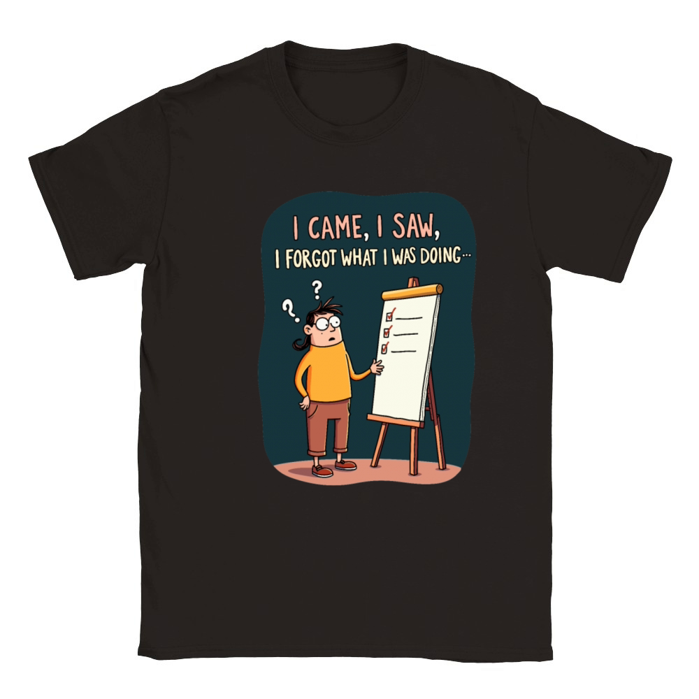 I Came I Saw I Forgot - Funny Forgetfulness Humor Classic Kids Crewneck T-shirt