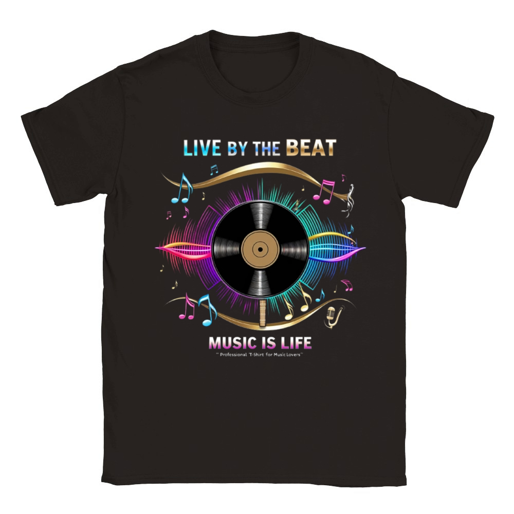 Live by the house Music Is Life Classic Kids Crewneck T-shirt