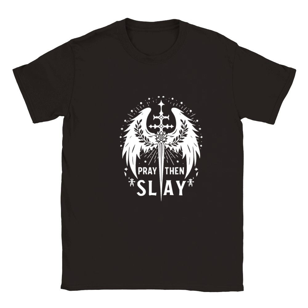Pray then Slay Classic Kids Crewneck T-shirt