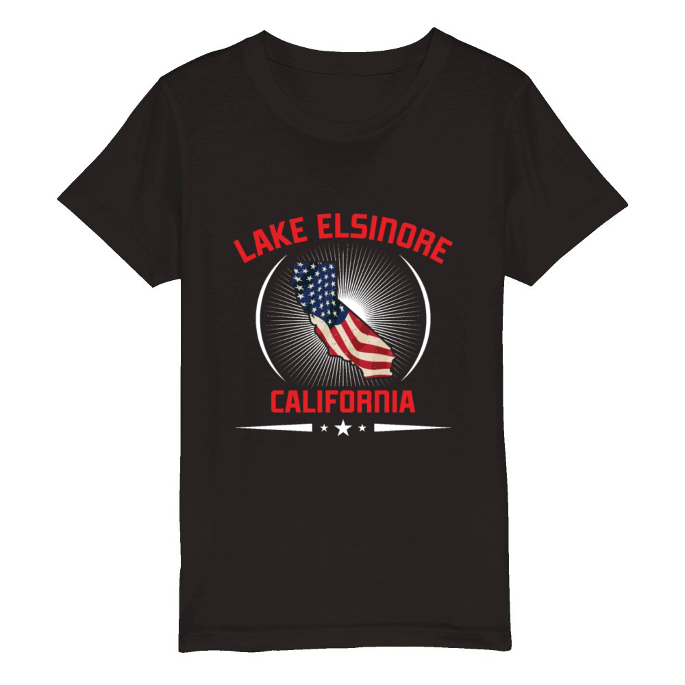 LAKE ELSINORE CALIFORNIA Nevada Lake Elsinore Organic Kids Crewneck T-shirt