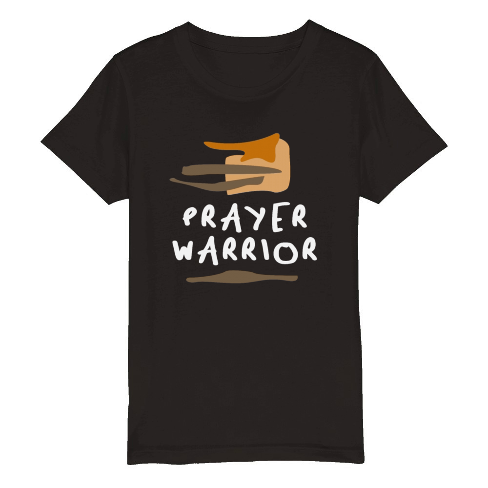 Prayer Warrior - Strong and Empowering Christian Organic Kids Crewneck T-shirt