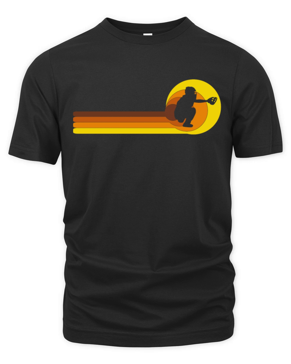 Baseball softball Vintage 70s 80s Catcher Organic Unisex T-shirt