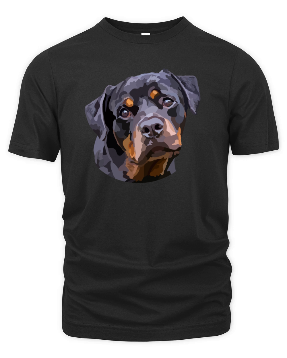 Rottweiler Hand Drawn Digital Art Portrait Organic Unisex T-shirt