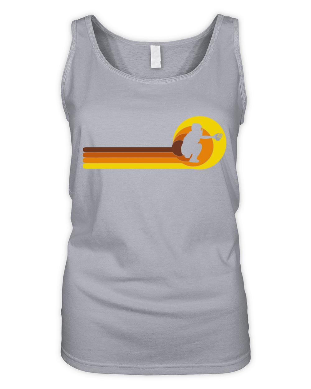 Baseball softball Vintage 70s 80s Catcher Organic Women's Tank Top