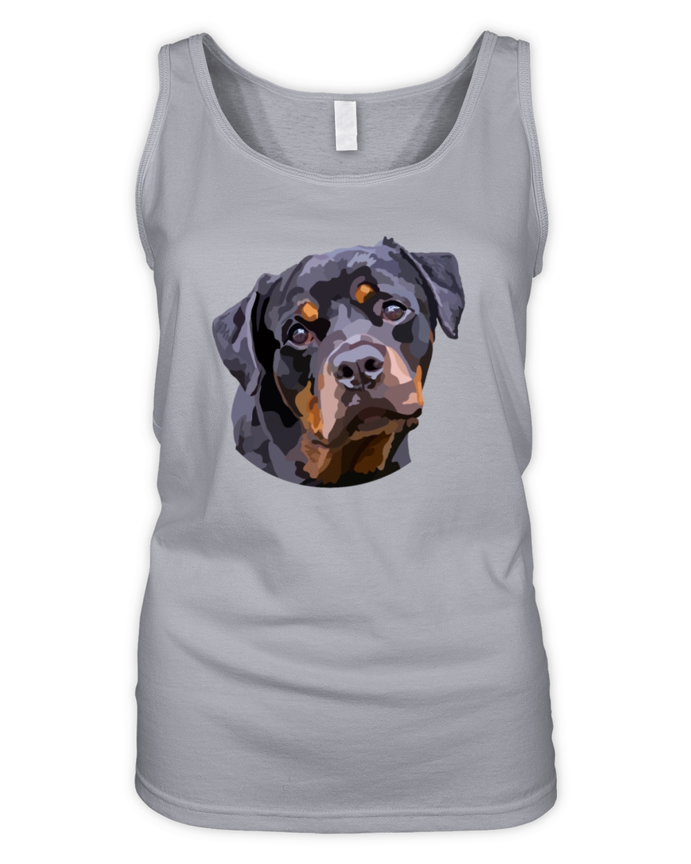 Rottweiler Hand Drawn Digital Art Portrait Organic Women's Tank Top