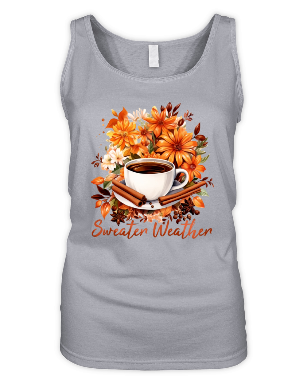 Sweater Weather - Sunflower - Pumpkin Spice Latte Organic Women's Tank Top
