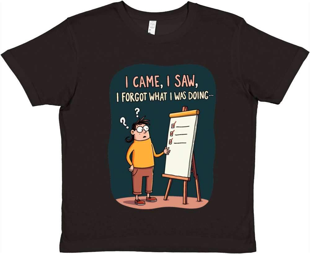 I Came I Saw I Forgot - Funny Forgetfulness Humor Premium Kids Crewneck T-shirt