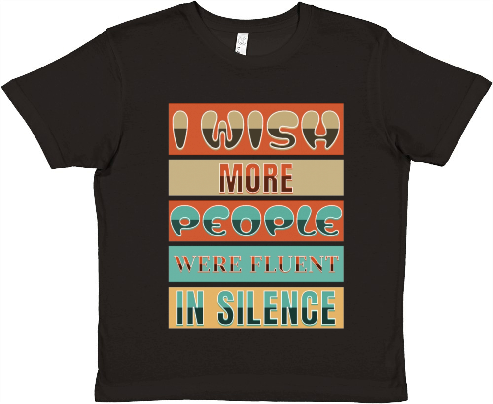 I Wish More People Were Fluent In Silence Premium Kids Crewneck T-shirt