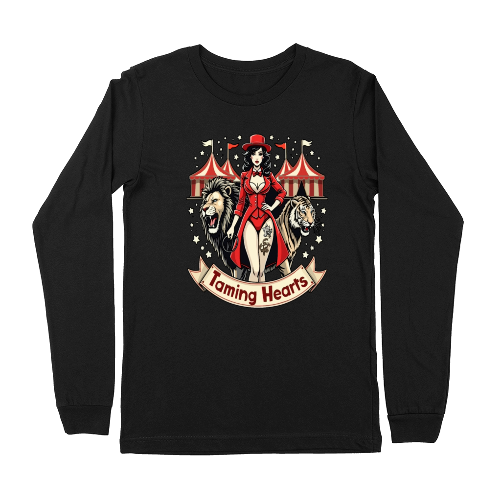 Taming Hearts Pinup with Lion and Premium Long Sleeve